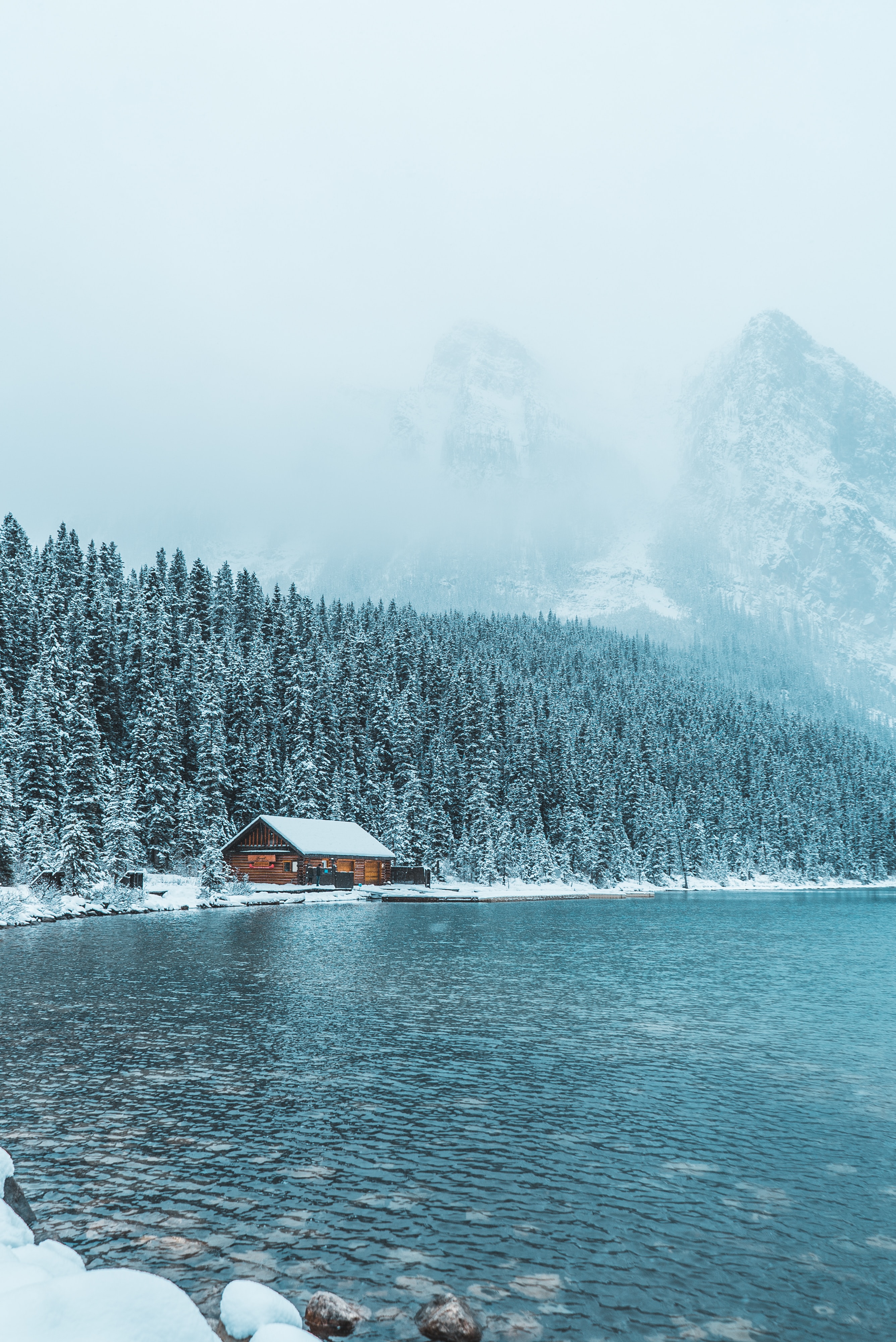 Lake Louise, Canada during the winter.