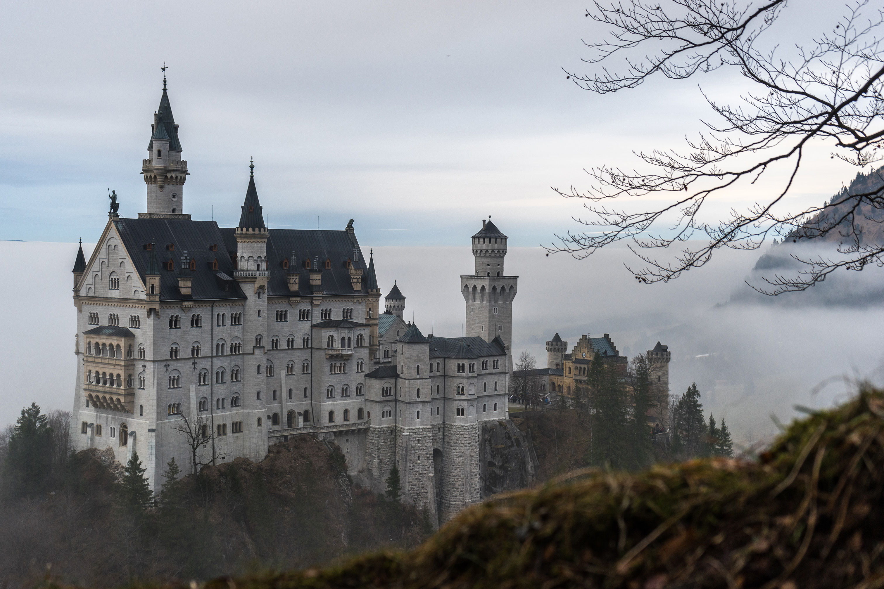 A Castle surrounded by a deep fog in Germany.